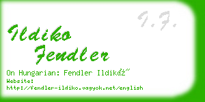 ildiko fendler business card